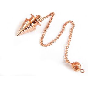 Copper Metal Dowsing Pendulum, Unique Design Reiki Chakra Pendulum, Cone Shape Designer Healing Pendulum. Pendulum for Divination.