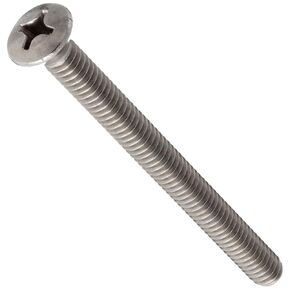 Small Parts 18-8 Stainless Steel Machine Screw, Plain Finish, Oval Head, Phillips Drive, Meets ASME B18.6.3, 2-1/2" Length, Partially Threaded, 1/4"-20 UNC Threads (Pack of 10)