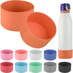 قطعتان من حذاء السيليكون لزجاجة مياه Owala FreeSip Twist 24oz، غطاء واقي مضاد للانزلاق قابل للتطبيق لـ Owala FreeSip Twist، واقي سفلي مضاد للانزلاق لـ Owala FreeSip Twist