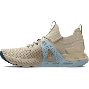 Under Armour Women's Project Rock 4 Training Shoe (Stone/Breaker Blue, us_Footwear_Size_System, Adult, Women, Numeric, Medium, Numeric_8_Point_5)