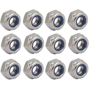 uxcell 12pcs M6 x 1mm Pitch Metric Thread 304 Stainless Steel Left Hand Lock Nuts