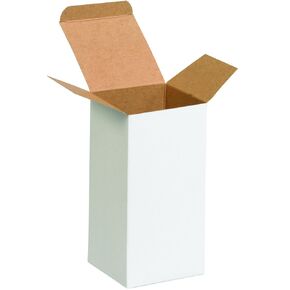 Aviditi RTS27W Reverse Tuck Folding Cartons, 4" x 4" x 8", White (Pack of 250)