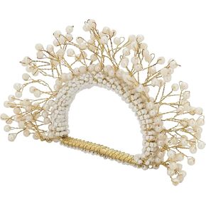 Pearl Crown Napkin Rings (Set of 4)