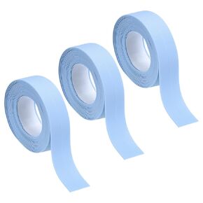 uxcell 3 Rolls Blue Caulk Sealant Strip Waterproof Self Adhesive 0.87" x 10.5Ft Toilet Caulk Tape, Bathtub Caulk Sealing Strip for Kitchen Countertop, Sink, and Floor Edge Protector