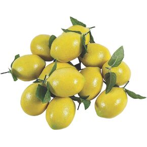 Fun Express Artificial Lemons 12PC - Home Decor - 12 Pieces
