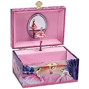 Schylling Iridescent Ballerina Jewelry Box, Pink