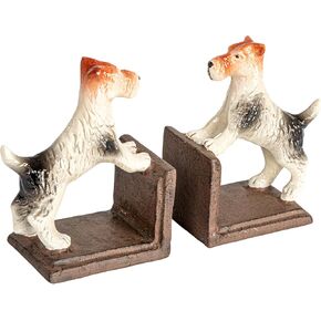 Creative Co-Op Cast Metal Jack Russell Terrier Bookends, Multicolor