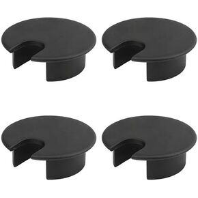 4PCS 1.8" Desk Grommets Set Zinc Alloy Cable Grommet Desk Hole Grommet Desk Hole Cover for Cables(Black)