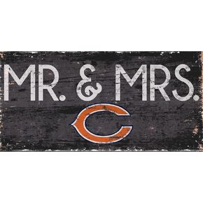 Chicago Bears 6'' x 12'' Mr. & Mrs. Sign
