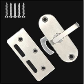 Sliding Compartment Door Lock 90 Degree Compartment Door Lock flip Cover Lock Suitable for Window Safety Garden Bathroom Garage Wine Cabinet pet House Chicken coop