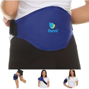 FOMI Long Lasting 3 Hour Gel Ice Pack | Hot Cold Compress for Lower Back, Shoulder, Knee, Bicep, Stomach | Coccyx, Sciatica, Tailbone Pain Relief | Multi Use - Cooler, Lunch Box, Camping Ice Pack