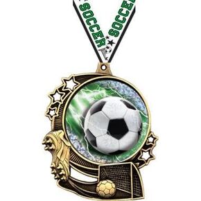 Crown Awards Soccer Medals - 3" Double Action Soccer Medal Prime