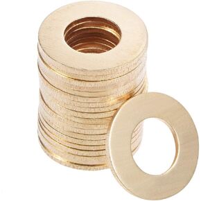 uxcell 20Pcs 12.5mm x 24mm x 1.5mm Copper Flat Washer for Screw Bolt