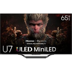 تلفزيون Hisense 55 بوصة فئة U7 Mini-LED ULED 4K UHD Google Smart TV (55U7N، موديل 2024) - QLED، 144 هرتز أصلي، معدل الحركة 480، تعتيم محلي كامل المصفوفة، وضع الألعاب الاحترافي، توافق Alexa