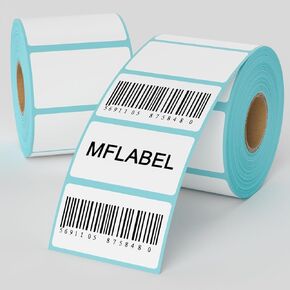 MFLABEL 12 Rolls of 1000 2-1/4 x 1-1/4 Inch Direct Thermal Perforated Shipping Labels,SKU Labels (12 Rolls)