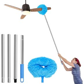 Ceiling Fan Cleaner Duster Reusable Microfiber Ceiling Fan Blade Cleaner from 13 to 50 Inch Removable Duster with Extension Pole Hanging Ceiling Fan Cleaner for Cleaning Walls Furniture Door Window