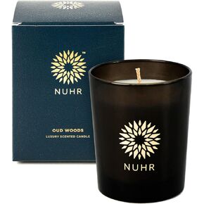 NUHR Home Scented Candles Rose & Oud Luxury Candle Gifts, Rich Scent Aromatherapy Pamper Gifts for Women, Men Decorative Candles, 50 Hours Burn, Handmade, Vegetable Wax, 200gm