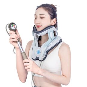 Cervical Neck Traction Device, Traction Equipment, with 3 Electric Tractions and 8 Integral Air Cushions, for Cervical Pain Relief and Relaxation