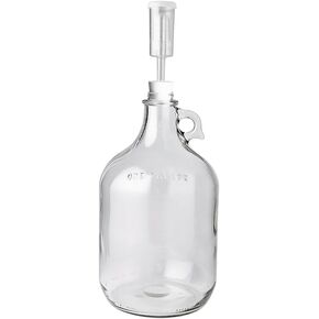 FastRack Stopper/Airlock 1 Gallon Glass Fermenter/Jug, Clear