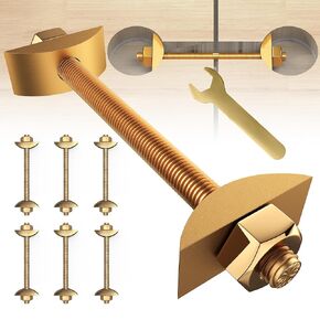 Countertop Connector Bolts, M8x100mm Countertop Joint Fasteners, Furniture Fastening Connectors, Drawbolt/Bed/Butcher Block Joint Connector Kit, Miter Draw Bolt Countertop Flip Connector, 6Pcs