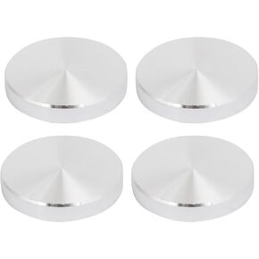 uxcell 4pcs 60mm Dia 10mm Thickness M10 Thread Aluminum Disc Hardware for Glass Table