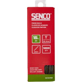 SENCO DA13EPBR 1" 15 Gauge, Bright Finish Nails, 1,000 Count Pack