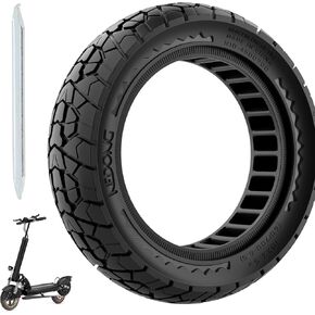 Cooryda10 x 2.5 Inch Off Road Tire Replacement Solid Rubber Tyres 60/70-6.5 for Ninebot F20/F40/G30/mi4 ULTRA/mi4 with Mounting Tool, 10 x 2.5'' Replacement Wheels For Front Only(Red 1pc)
