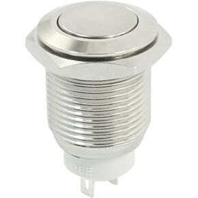 Uxcell a14070300ux0205 DC3-250V SPST Panel Mount Self-Locking Metal Push