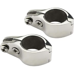 keehui Pair of Marine Grade 316SS 1-1/4in Bimini Top Hinged Jaw Slide with Set Screws