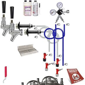 Kegco 3PUCK2-PLCP-NT Kegerator Kit, 2-Tap, Chrome