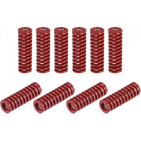 uxcell 3D Printer Die Spring, 10pcs 8mm OD 25mm Long Spiral Stamping Medium Load Compression Mould Die Springs for 3D Printer Electric Part, Red
