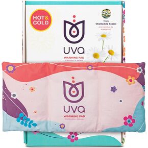 UVA Microwave Heating Pad for Cramps with Chamomile Seeds - 11.81" x 5.91" - Hot and Cold Heating Pad Microwavable & Freezer-Safe - Cold & Heat Packs for Pain Relief from Back Pain & Menstrual Cramps