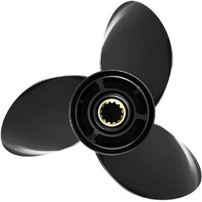 10 3/8 × 14 (13 سنًا) ترقية مروحة القارب الخارجية المصنوعة من الألومنيوم تناسب محركات ميركوري 30-70HP/25hp Bigfoot (4 أشواط)، الأجزاء رقم: 48-816706A45، RH in Kuwait