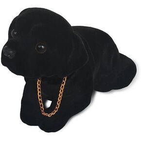 HOUKIG Dog Car Ornaments Stocking Stuffers Simulated Fluffy Flocking Puppy Car Interior Decoration Bobble Head Shaking Accessory Office Home Desk Ornament Nice Gift (Beagle) in Kuwait