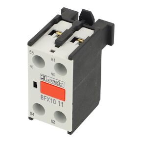 Lovato Electric BFX1011 Auxiliary Contact with Front Centre Mounting. Screw Terminals, for Bf Series Contactors, 1No + 1Nc