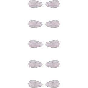 Screw-In Nose Pads w Air Cushion for Oakley Eye Glass Eyeglass Sunglass Frames 15mm x 7mm (Clear - 5 Pairs)