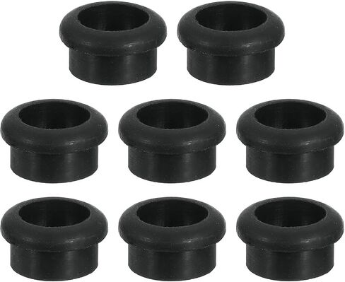uxcell T Type Rubber Grommet, 8 Pcs 14mm Mount Dia, Round Grommets Firewall Plug Grommets Hole Plug for Wire Cable Plug Plumbing, Black in Saudi Arabia