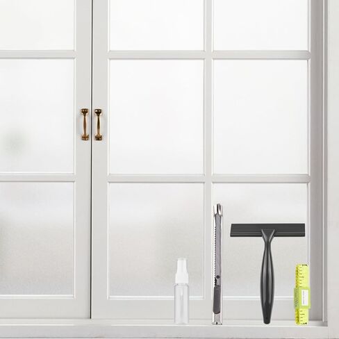 Kromapolis Window Privacy Film Frosted Glass Window Film, Heat Blocking Privacy Film for Glass Windows, Static Cling Non-Adhesive Frosting Window Stickers for Door Home (Frosted, 17.5 x 78.7 inch) in Saudi Arabia