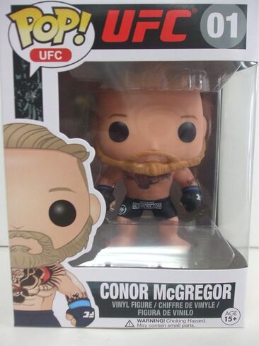 Funko POP 01 UFC - كونور مكجريجور يرتدي سروالًا أسود مع شعار DETHRONE UFC 194 الأيرلندي الحصري The Notorious in Saudi Arabia