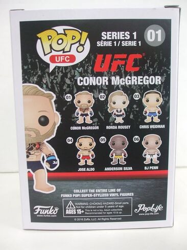 Funko POP 01 UFC - كونور مكجريجور يرتدي سروالًا أسود مع شعار DETHRONE UFC 194 الأيرلندي الحصري The Notorious in Saudi Arabia