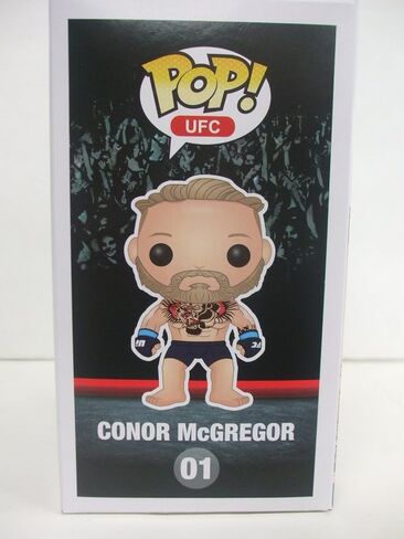 Funko POP 01 UFC - كونور مكجريجور يرتدي سروالًا أسود مع شعار DETHRONE UFC 194 الأيرلندي الحصري The Notorious in Saudi Arabia