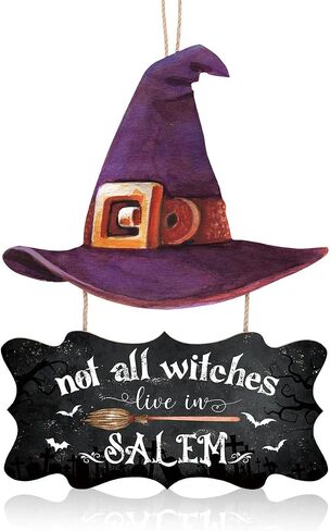 HPNIUB Halloween Front Door Hanging Decor, Trick or Treat Hanging Door Sign, Scary Halloween Pumpkin Porch Outdoor Plaque for Halloween Haunted Party(11.4x2.75INCHx6PCS) in Saudi Arabia