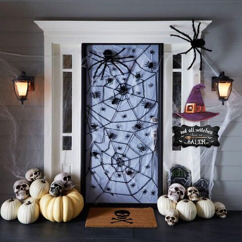 HPNIUB Halloween Front Door Hanging Decor, Trick or Treat Hanging Door Sign, Scary Halloween Pumpkin Porch Outdoor Plaque for Halloween Haunted Party(11.4x2.75INCHx6PCS) in Saudi Arabia