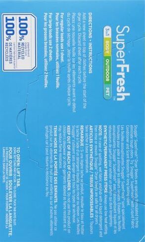 Snuggle Plus SuperFresh Fabric Softener Dryer Sheets with Static Control and Odor Eliminating Technology, Original, 200 Count in Saudi Arabia