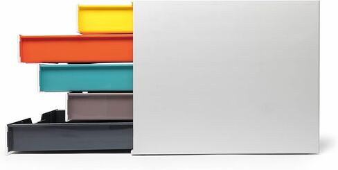 منظم أدراج سطح المكتب المتين (مزيج من 10 أقسام مع ملصقات قابلة للإزالة) 11 بوصة عرض × 14 بوصة عمق × 11.375 بوصة ارتفاع، أبيض ومتعدد الألوان (763027) in Kuwait