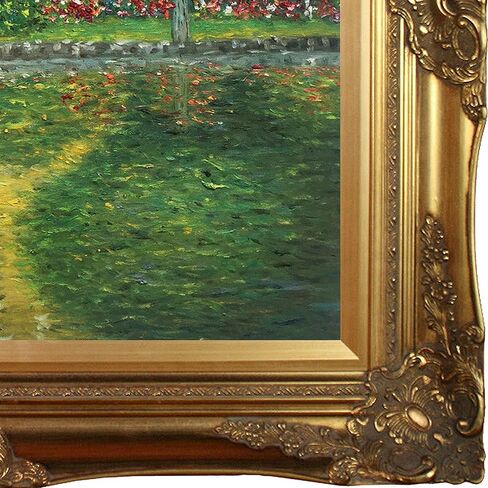 La Pastiche (Horizontal OverstockArt Schloss Kammer on Attersee بواسطة Gustav Klimt، زيت مطلي يدويًا بإطار ذهبي فيكتوري، 32 بوصة × 28 بوصة، متعدد الألوان in Kuwait