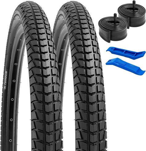 YUNSCM 2-PCS 26" Bike Tires 26x1.95/53-559 and 26" Heavy Duty Bike Tubes Schrader Valve Compatible with Mountain/Off Road Bike 26x1.75 26x1.90 26x1.95 26x2.0 Bike Bicycle Tires and Tubes (P-1440) in Saudi Arabia