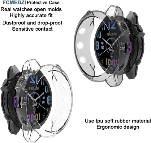 TPU Protective Case Compatible for Garmin Fenix 7s Pro and Garmin Epix Pro Gen 2 42 mm, Screen Protector Cases and Silicone Charging Dust Plug (Pack of 4+2) in Kuwait