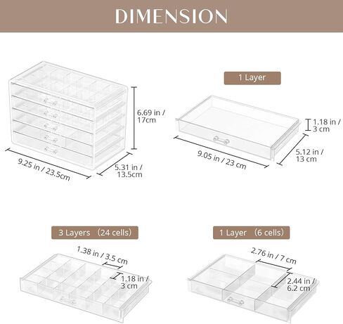 ProCase Jewelry Organizer Stand Bundle with Acrylic Jewelry Box in Saudi Arabia