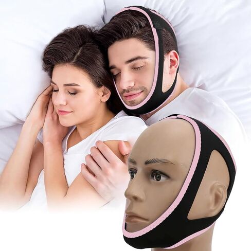 Anti Snoring Chin Strap,Anti Snoring Devices for Cpap Users,Adjustable and Breathable Chin Strap Effective Reduce Snoring for Men and Women (Light Blue) in Saudi Arabia